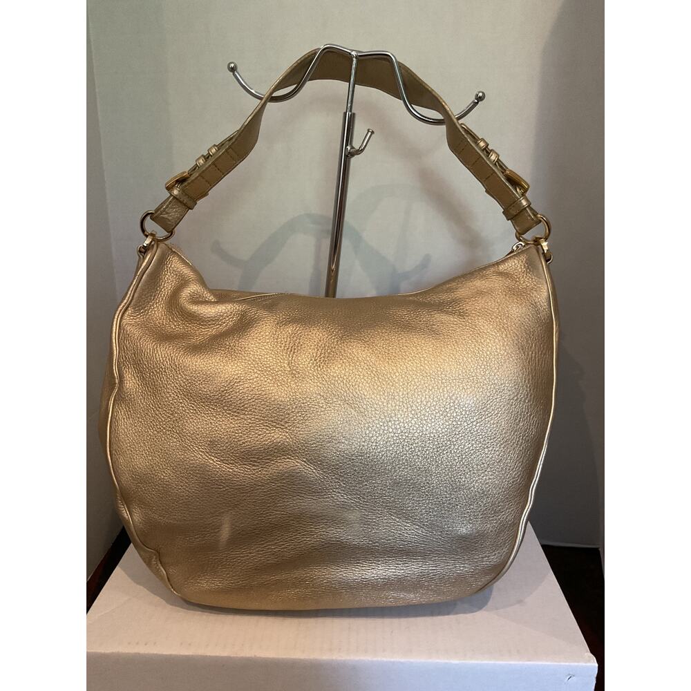 Michael Kors Large Gold Mess and Leather Hobo Shoulder Bag - Picture 11 of 12